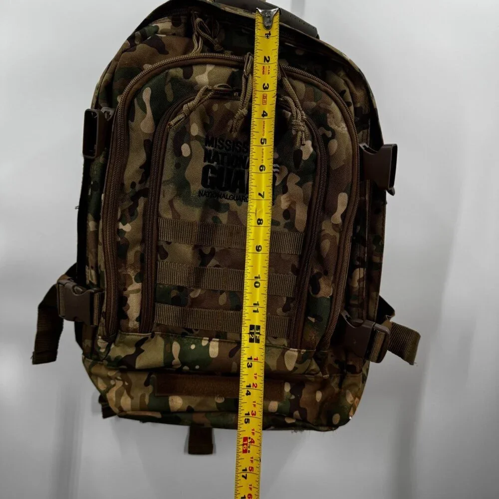 MS National Guard Camo Tactical Backpack Military Style